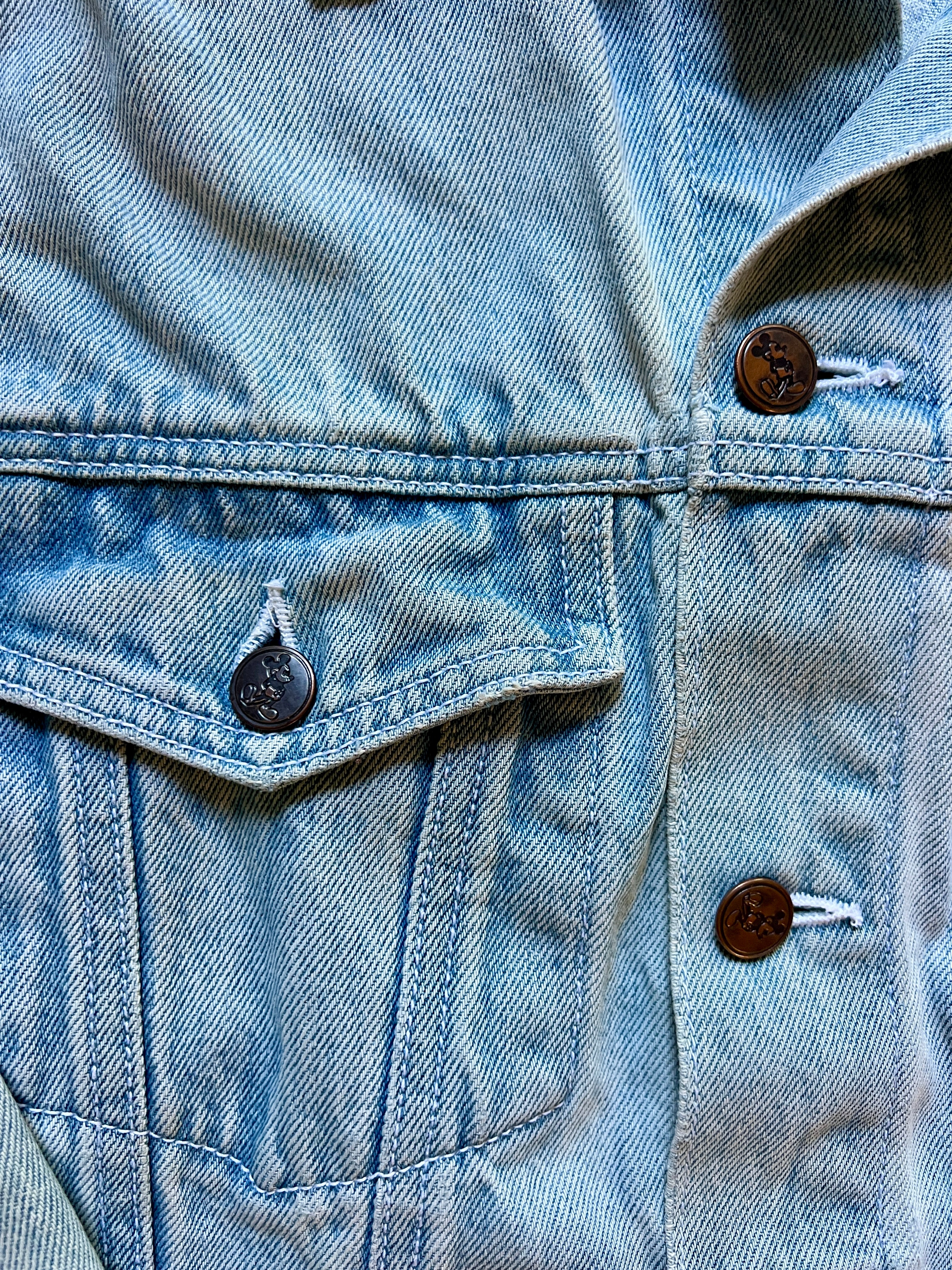 482 -Embroidered Mickey & Friends Disney Store Denim Jacket - M