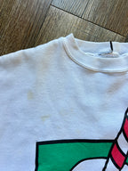 484 - White Giant Mickey Candy Cane Crewneck - L