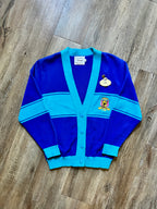485 -Blue The Disney Store Cast Member Sweater, Nametag, & Disney Store Pin - S