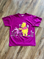 1042 -Purple WTP & Piglet Heart Flowers Smallest Friends Shirt - M