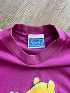 1042 -Purple WTP & Piglet Heart Flowers Smallest Friends Shirt - M