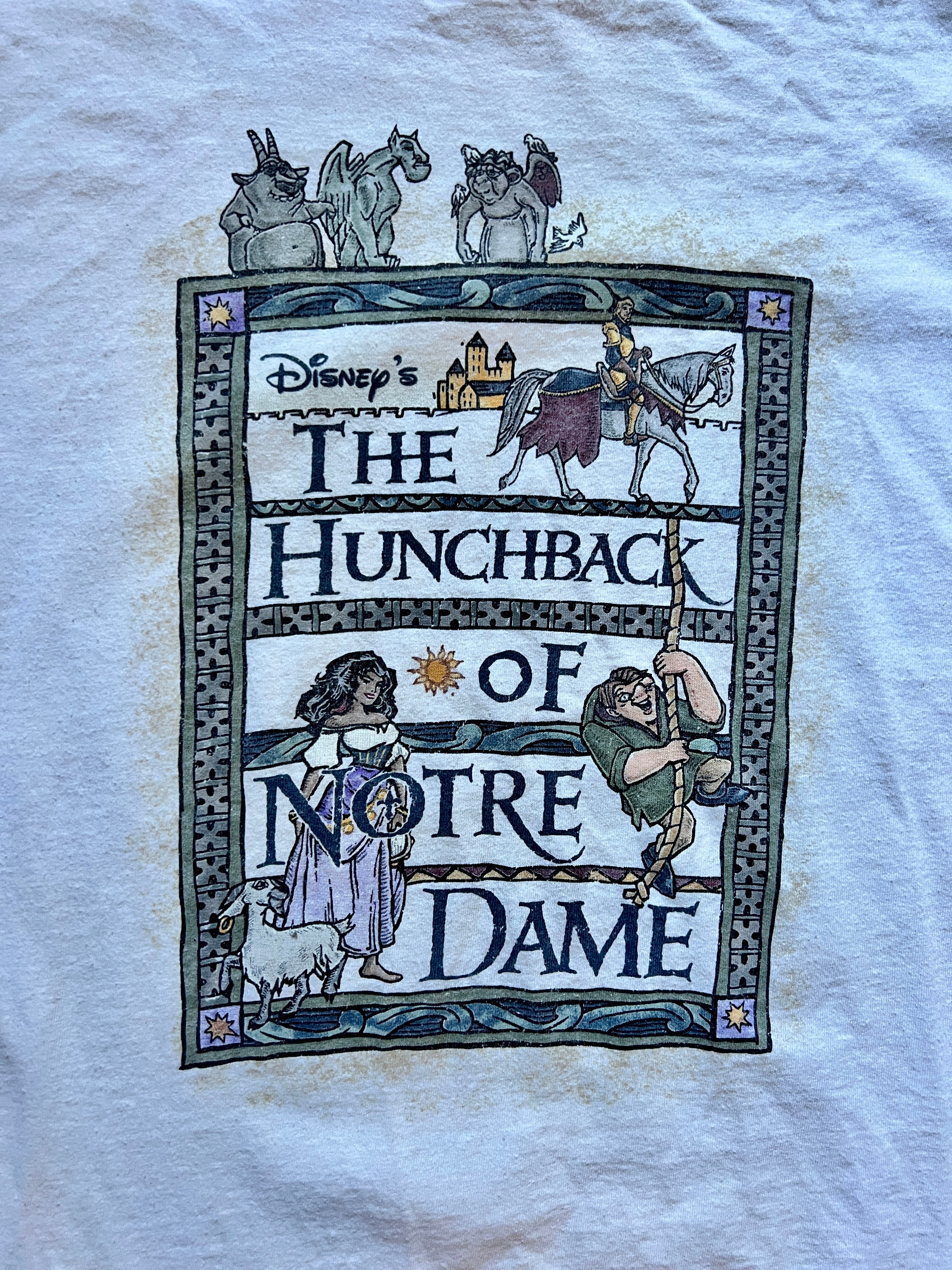 486 - Cream The Hunchback of Notre Dame Character Shirt - XL