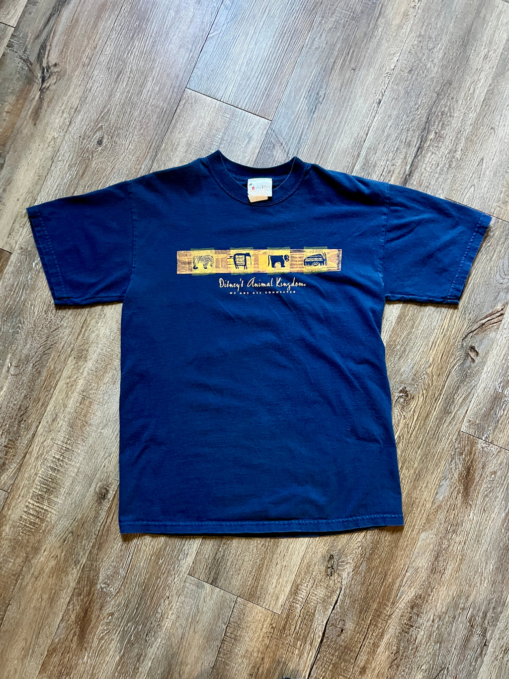 489 - Black Animal Kingdom We Are All Connected Animal Shirt - L