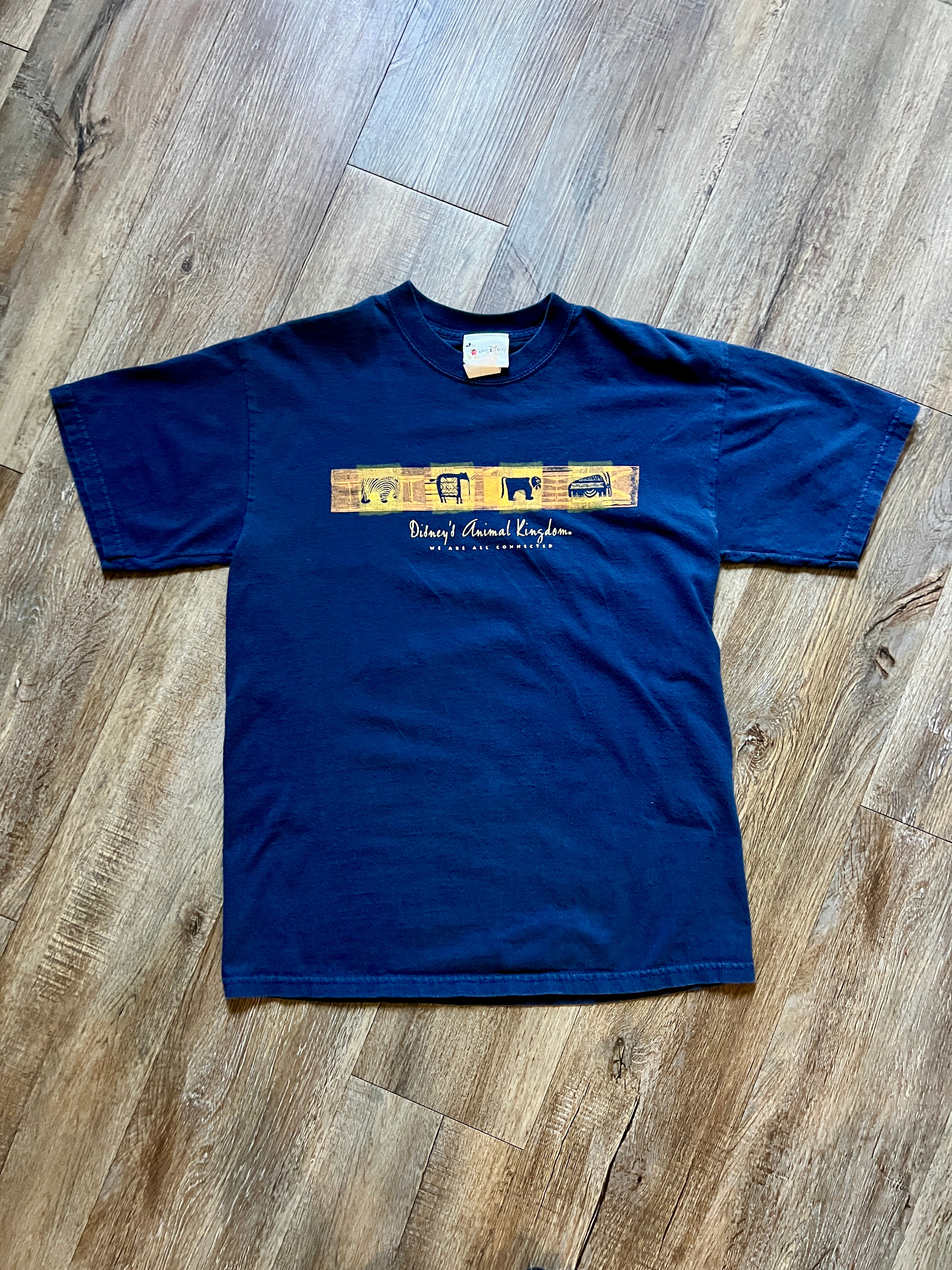 489 - Black Animal Kingdom We Are All Connected Animal Shirt - L