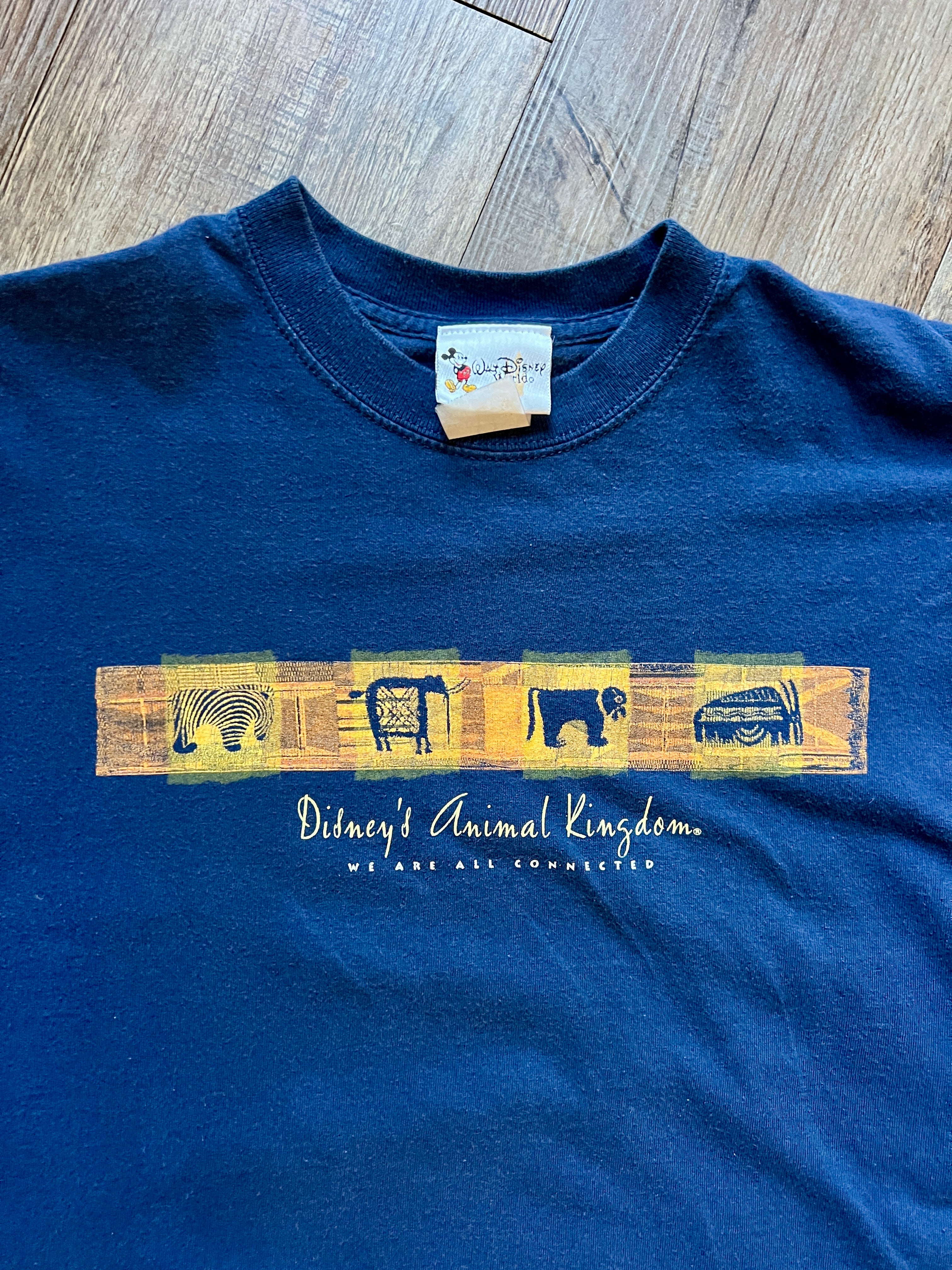 489 - Black Animal Kingdom We Are All Connected Animal Shirt - L