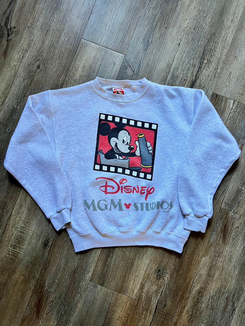 490 - Grey MGM Studios Mickey Megaphone Crewneck - XL