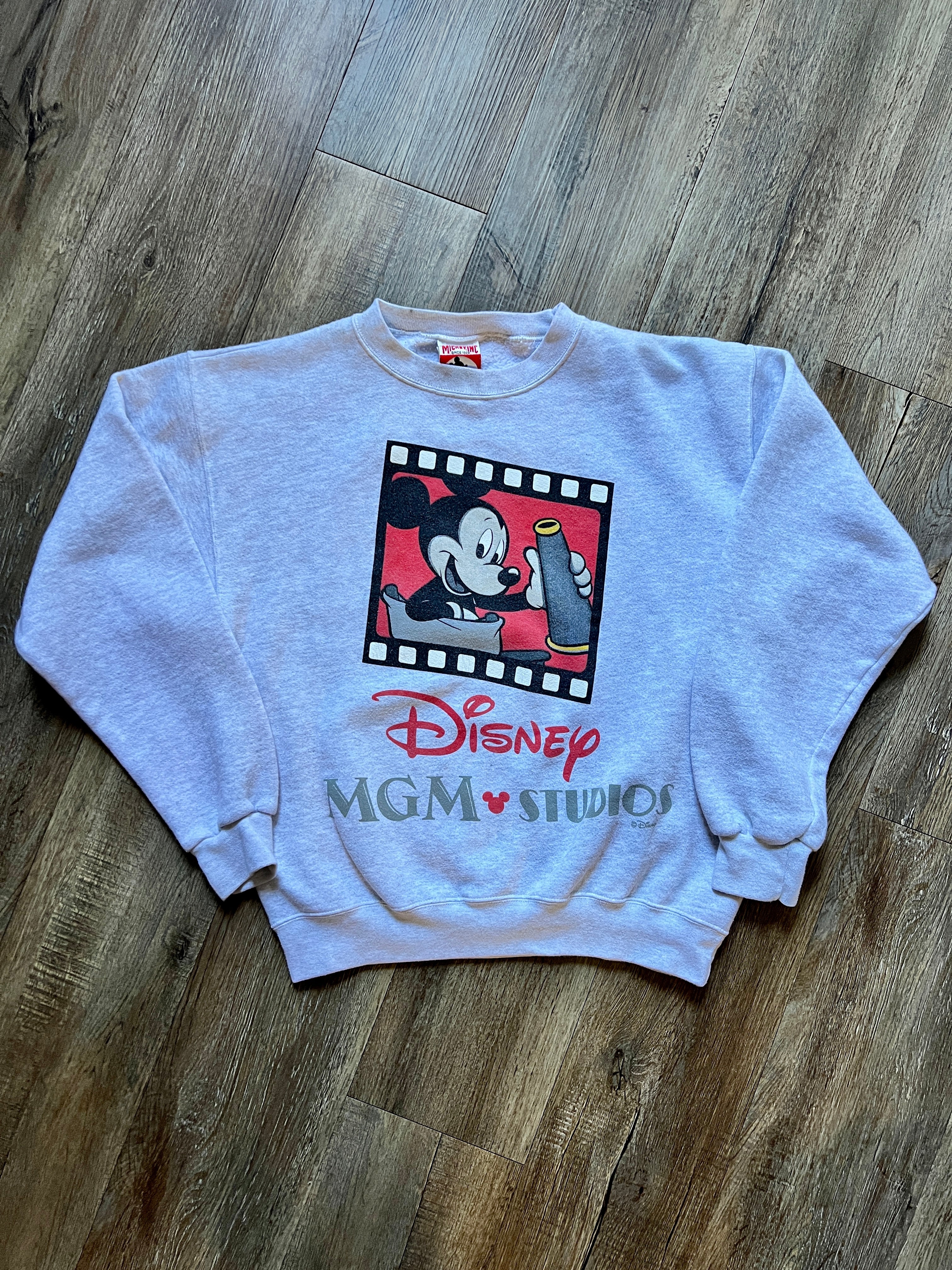 490 - Grey MGM Studios Mickey Megaphone Crewneck - XL