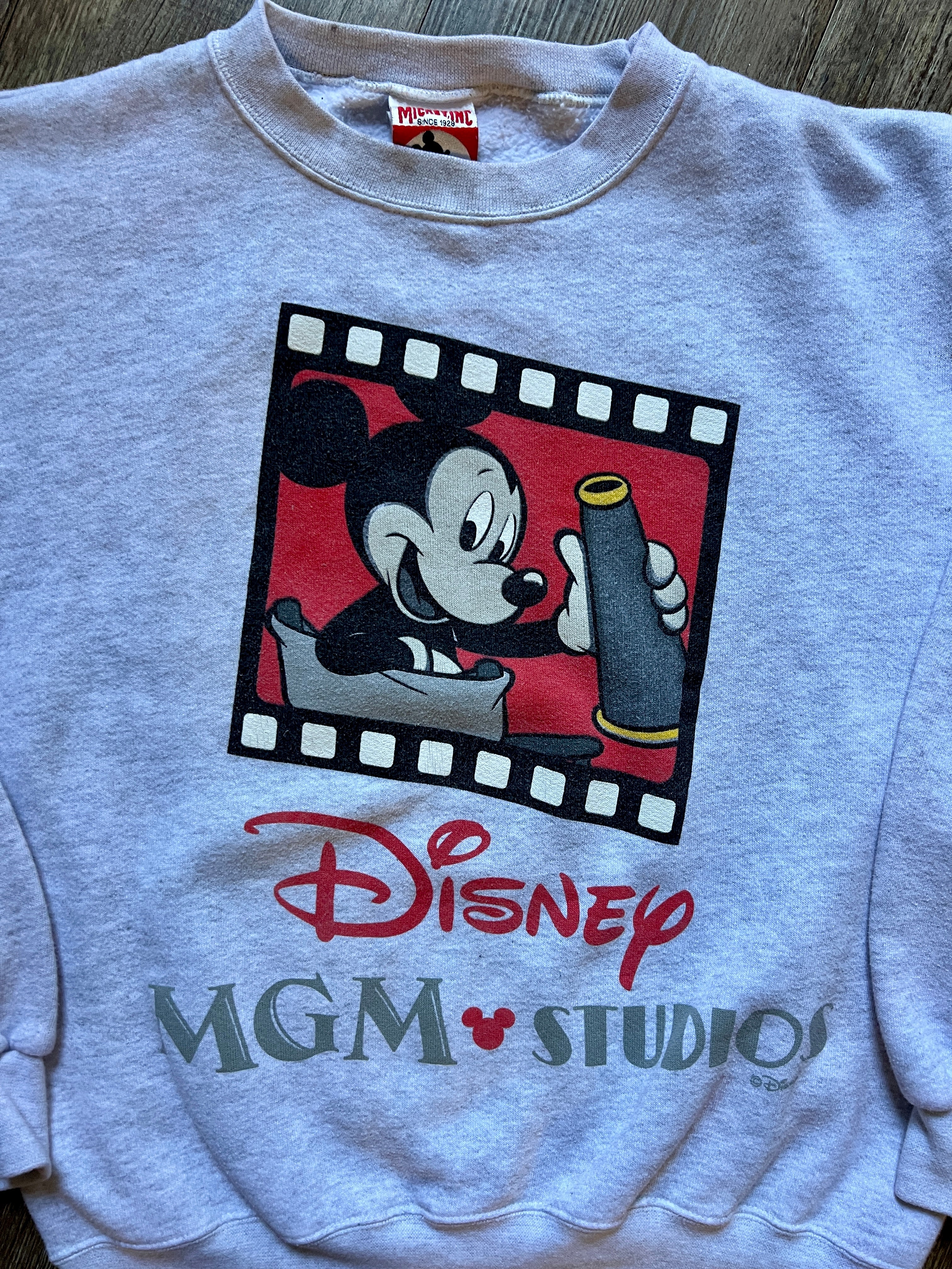 490 - Grey MGM Studios Mickey Megaphone Crewneck - XL