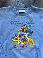 492 - Grey Disneyland 45 Years Magic Character Autograph Crewneck - M