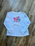 495 -White Port Orleans Mickey, Donald, & Goofy Jazz Long Sleeve - M
