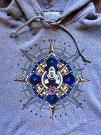 496 - Grey Disney Cruise Line Captain Mickey Compass Hoodie - L
