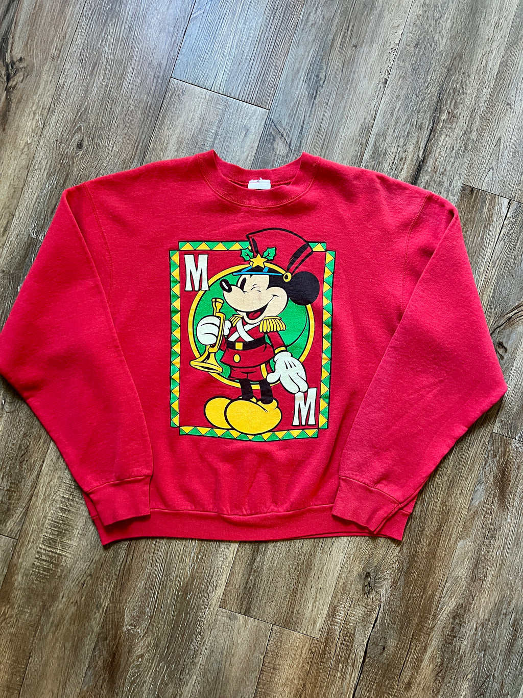 500 -Red Nutcracker Mickey Playing Card Crewneck - XL