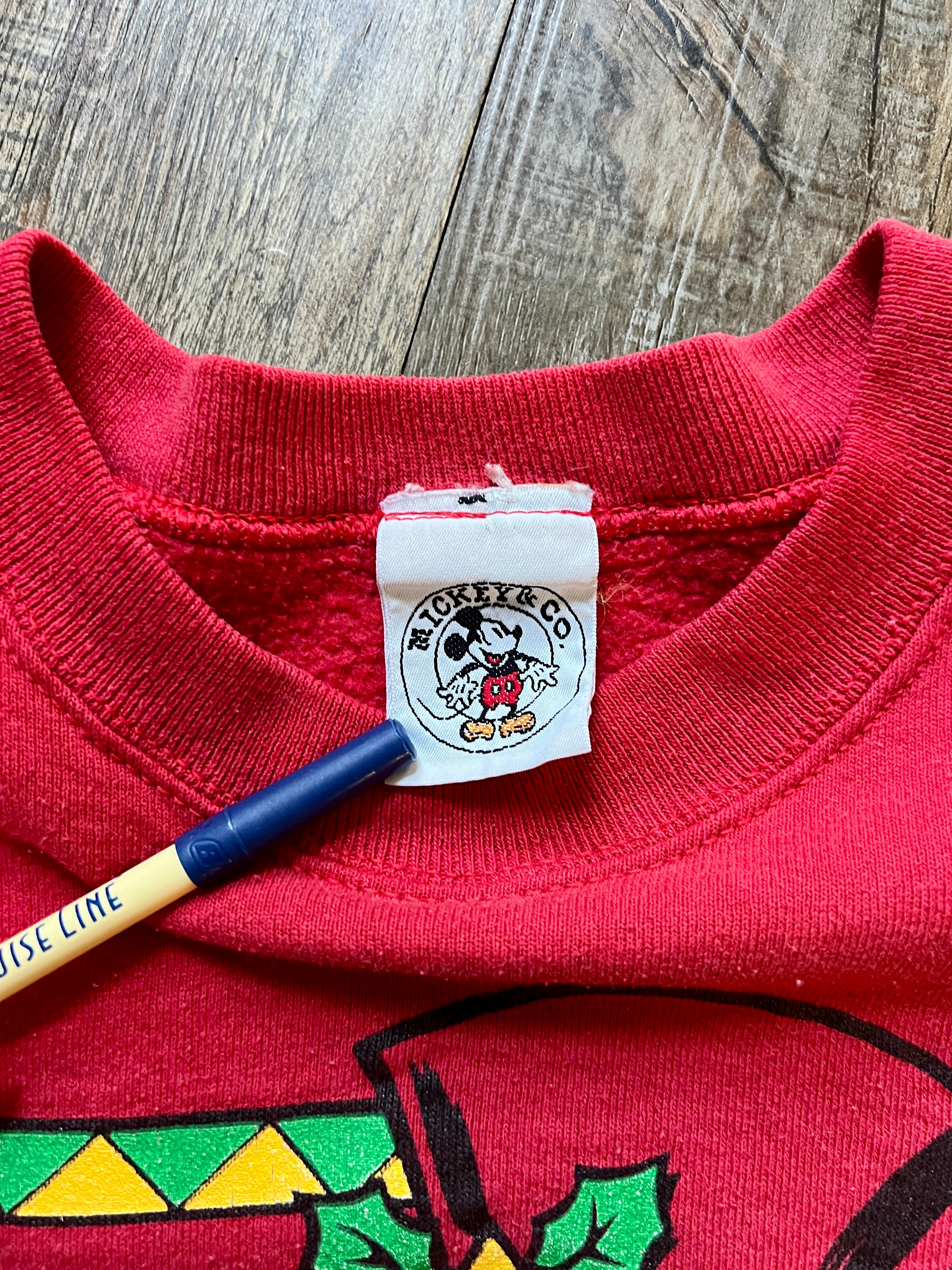 500 -Red Nutcracker Mickey Playing Card Crewneck - XL
