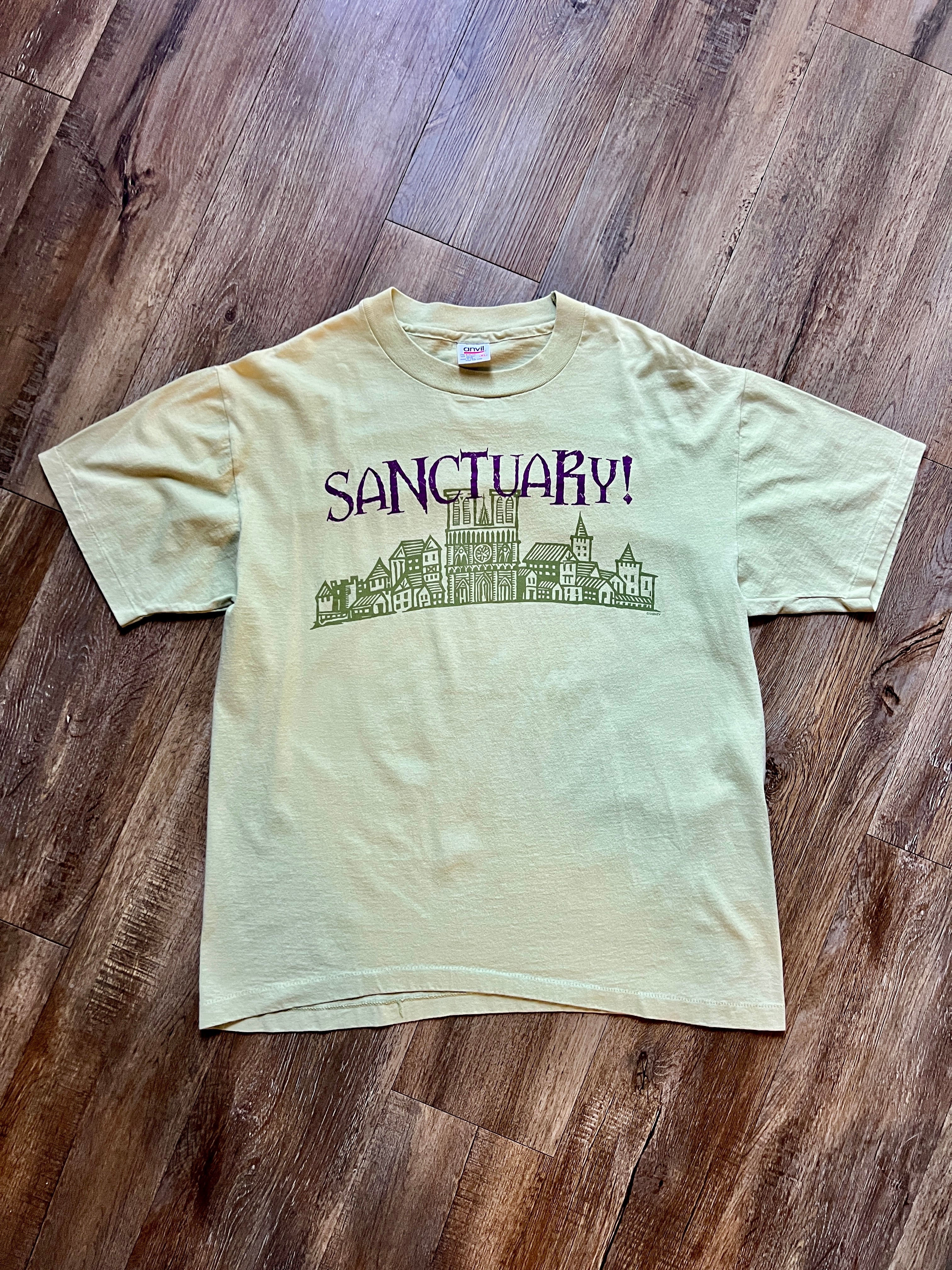 505 -Mint The of Notre Dame Sanctuary Paris Cast & Crew World Premiere Shirt - XL