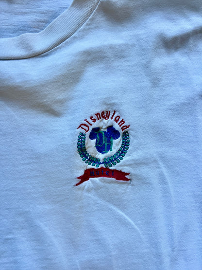 510 -White Embroidered Disneyland Hotel Pocket Tee - XL