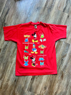 513 -Red Mickey & Friends Character Cutout Shirt - XL