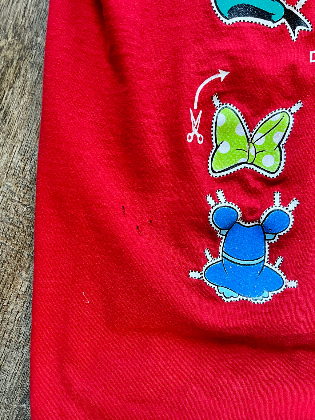 513 -Red Mickey & Friends Character Cutout Shirt - XL
