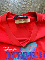 515 -Red Embroidered Contemporary Resort Shirt - L