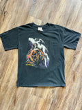 1079 -Black Pirates of the Caribbean Skeleton Steering Box Back Hit Shirt - L
