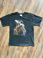 1079 -Black Pirates of the Caribbean Skeleton Steering Box Back Hit Shirt - L