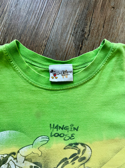 516 -Red, Yellow, & Green Typhoon Lagoon Surf’s Up Spray Paint Shirt - M