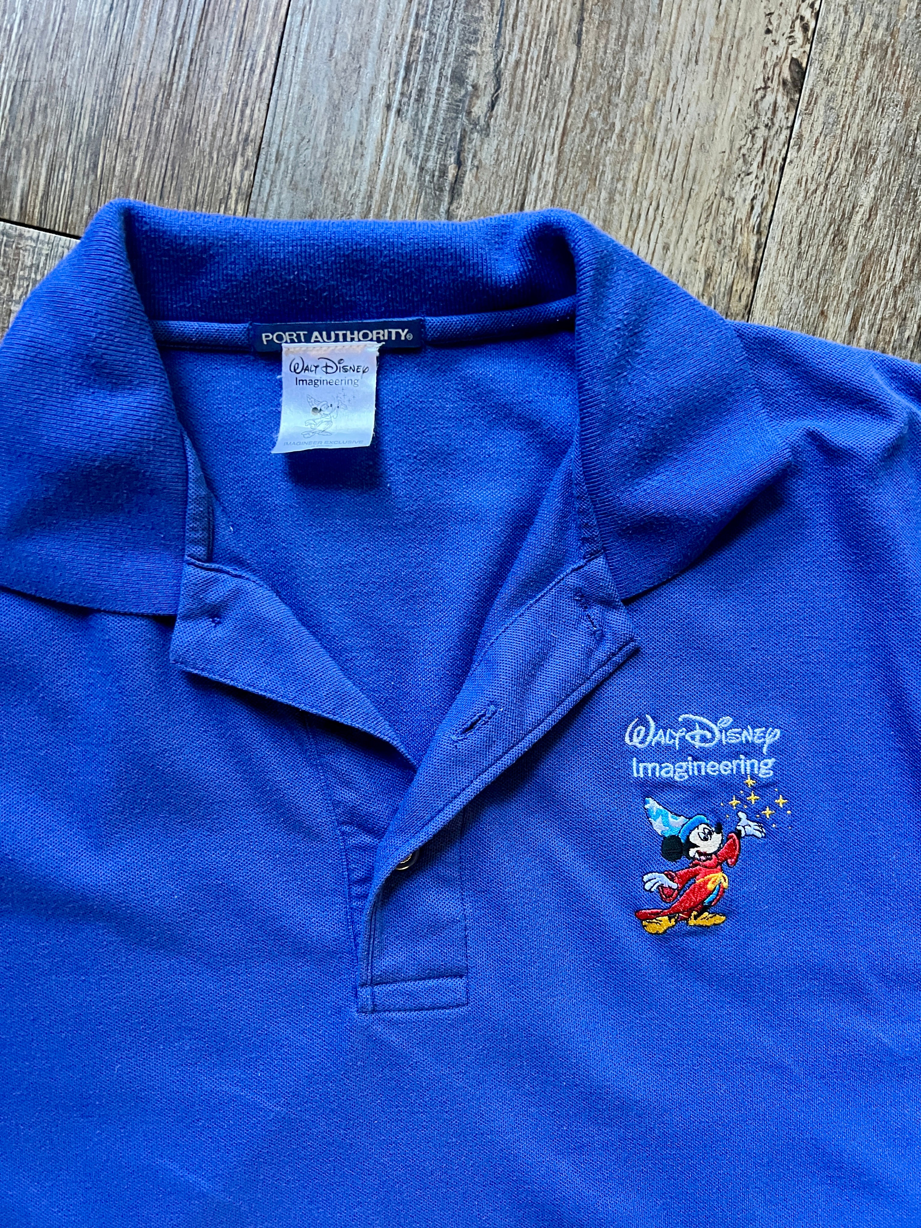 517 -Blue WDI Sorcerer Mickey Imagineering Polo