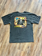 1079 -Black Pirates of the Caribbean Skeleton Steering Box Back Hit Shirt - L