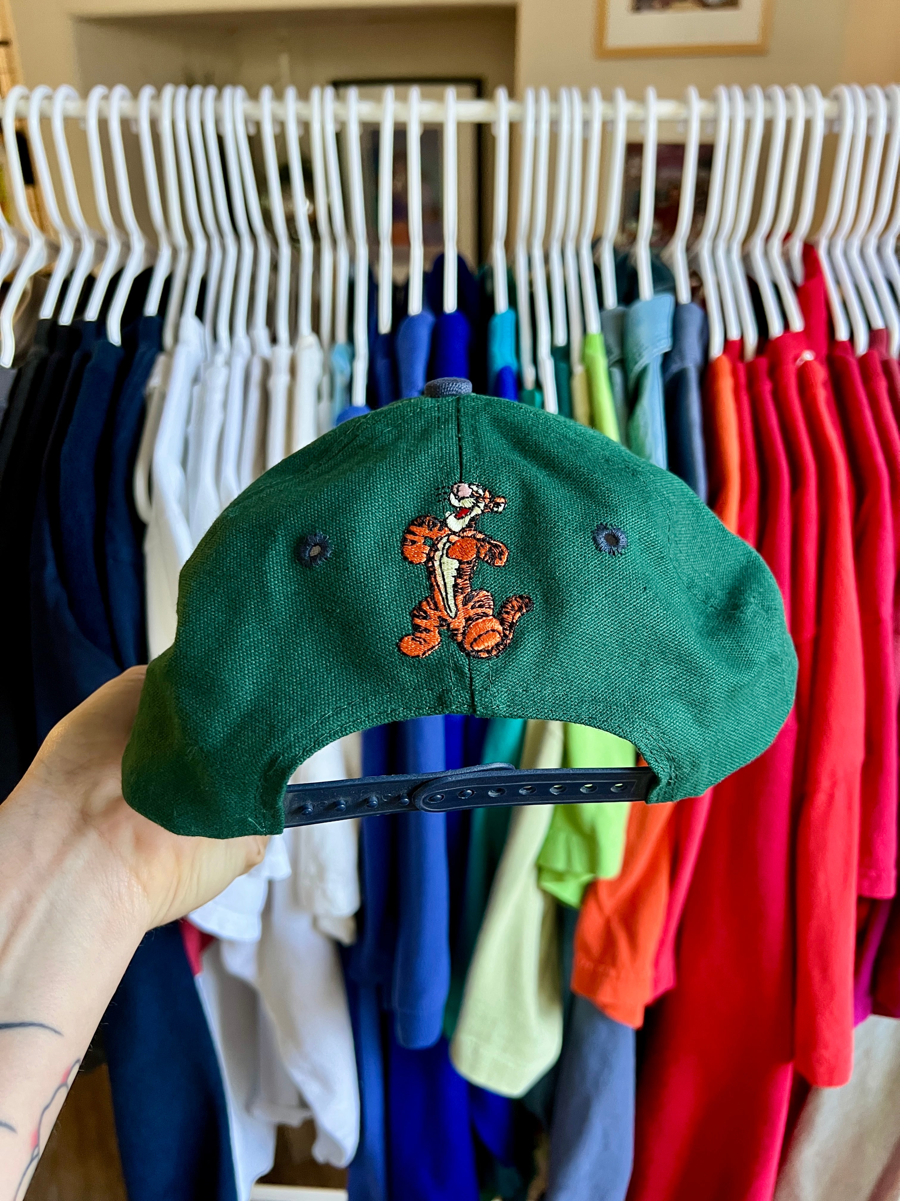 519 -Green & Navy Embroidered Original Tigger Hat