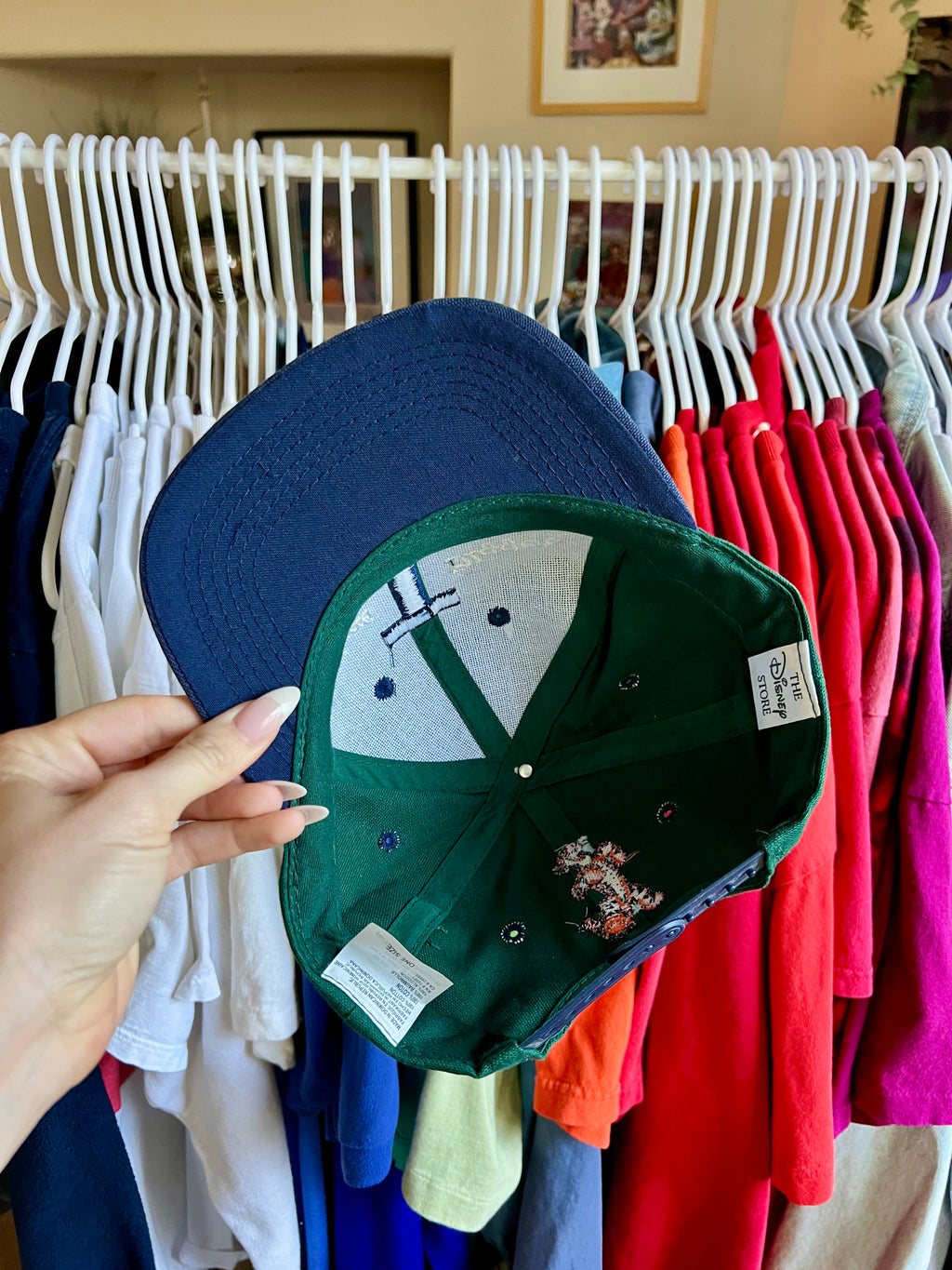 519 -Green & Navy Embroidered Original Tigger Hat