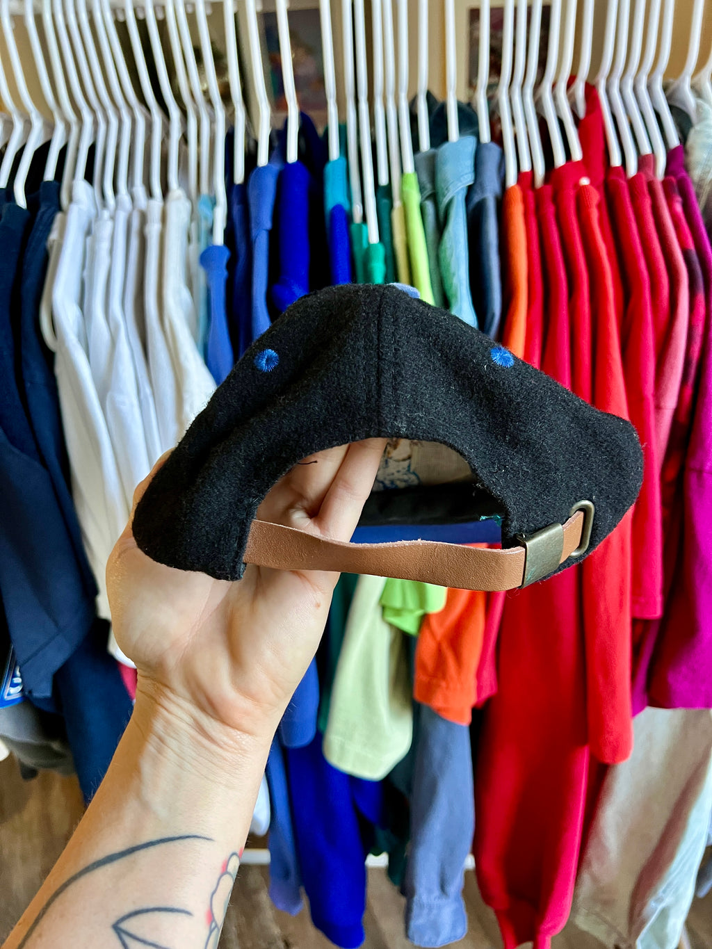 520 -Blue & Black Embroidered Goofy G Hat
