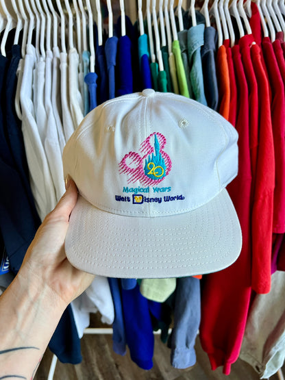 522 -White Embroidered WDW 20 Magical Years Hat