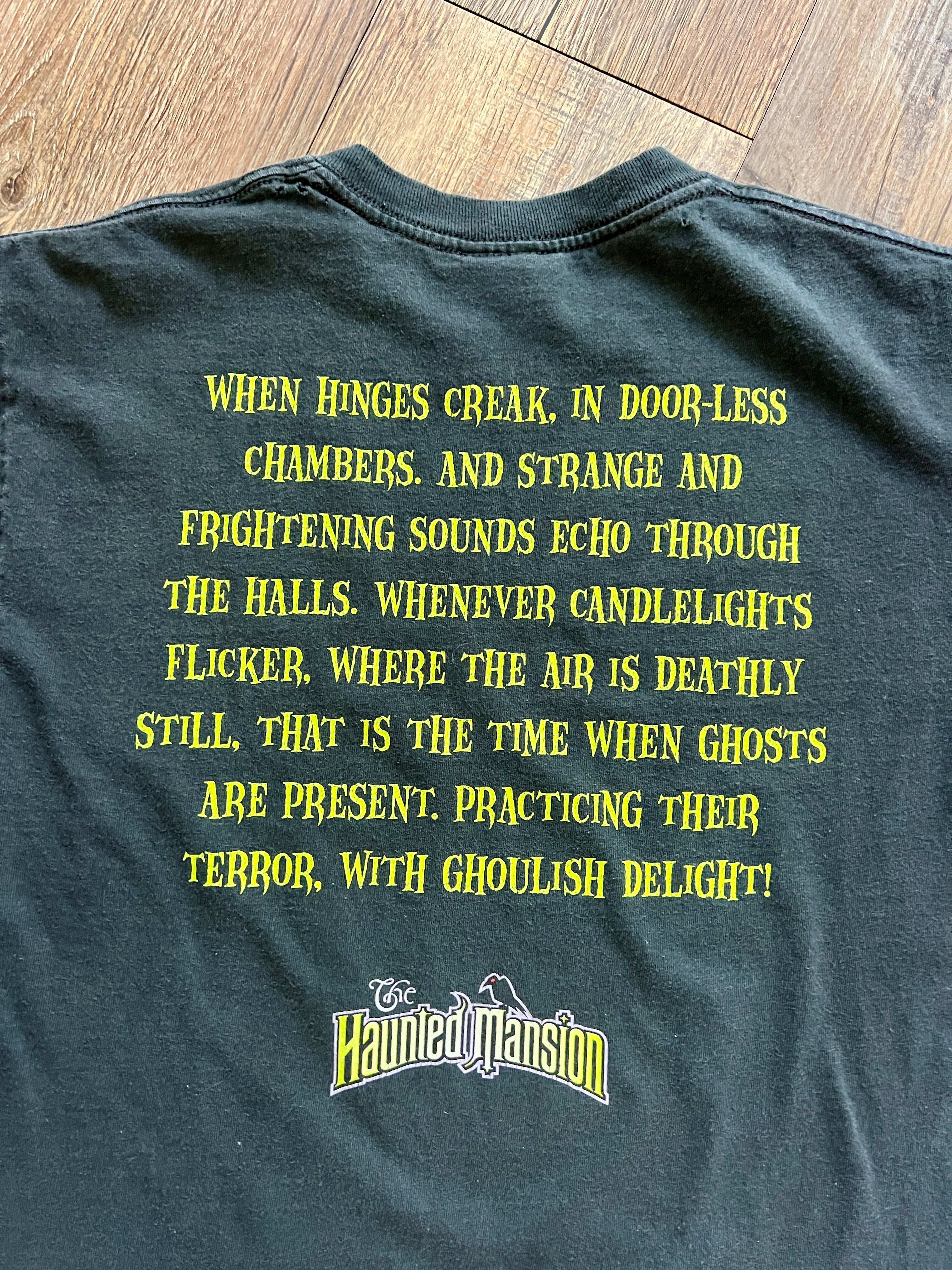 1068 -Black Haunted Mansion Monologue Shirt - M