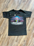 1082 -Black 1982 EPCOT Center Starry Thrashed Neck Shirt - NT / M