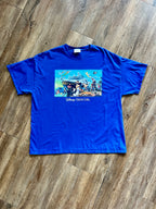 1075 -Blue Disney Cruise Line Character Ship Shirt - 2XL