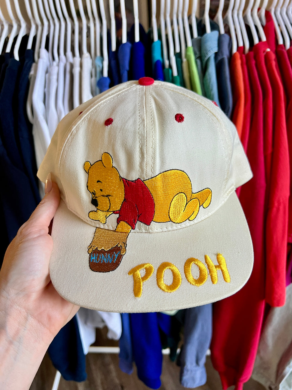 524 -White Embroidered WTP Reaching for Honey Hat