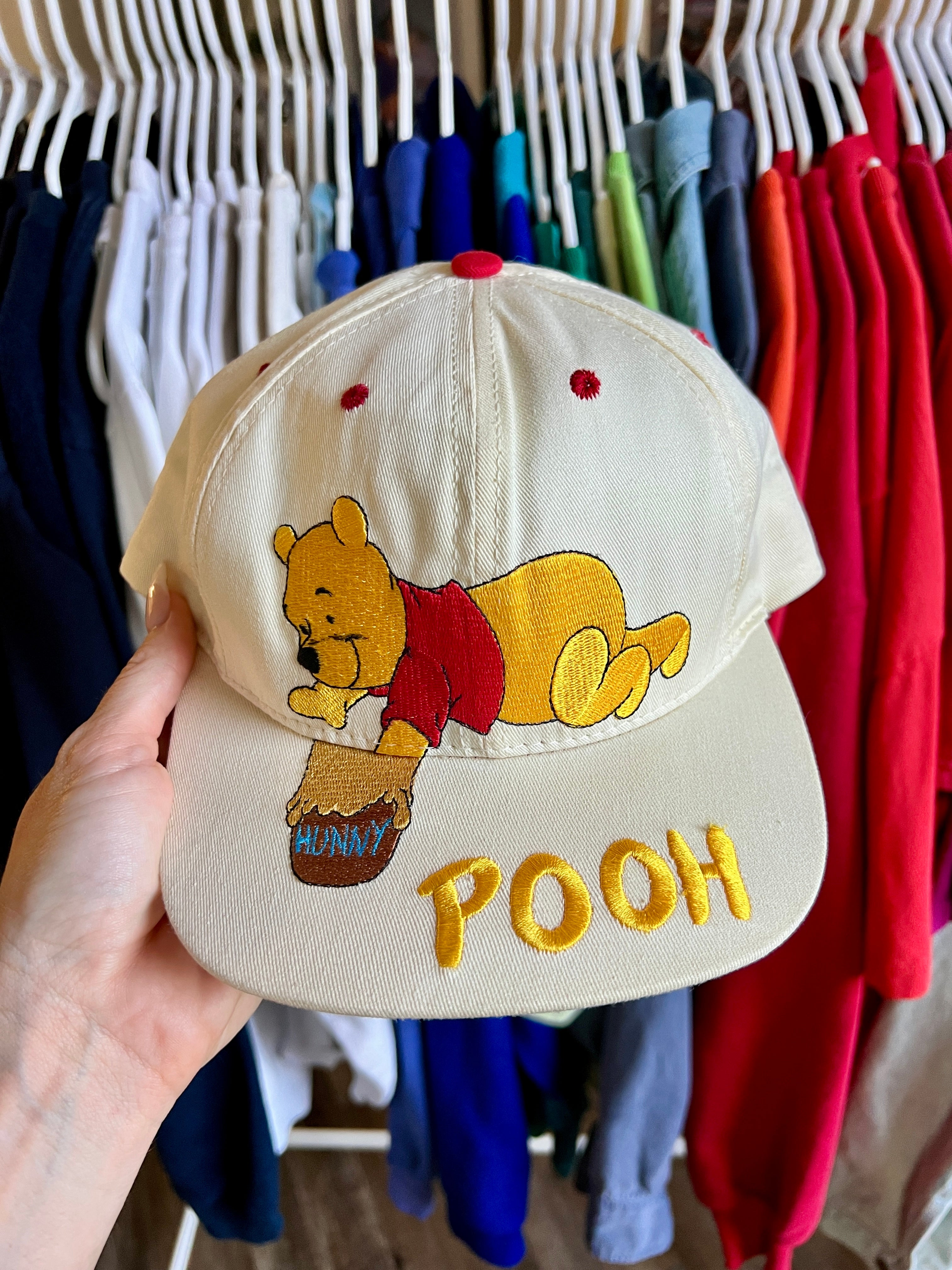 524 -White Embroidered WTP Reaching for Honey Hat