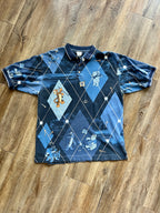 1084 - Blue WTP Argyle Disney Store Golf Polo - XL