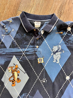 1084 - Blue WTP Argyle Disney Store Golf Polo - XL