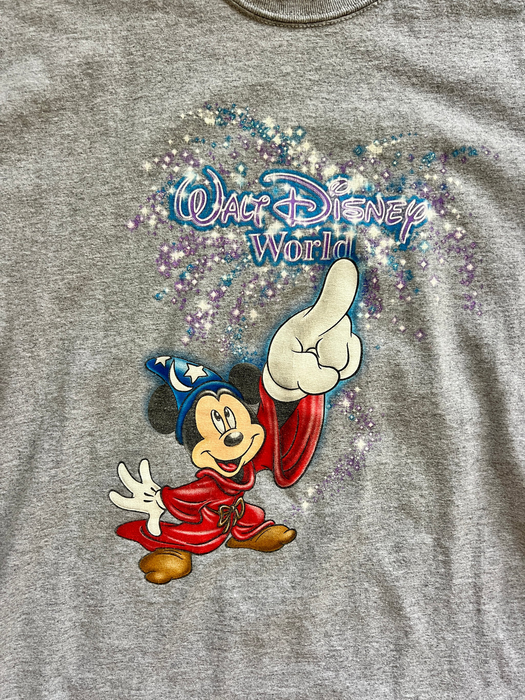 1071 -Grey Sorcerer Mickey Magic WDW Logo Shirt - M