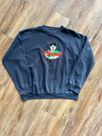 1087 -Navy Embroidered Disney Store Paris Mickey Globe Crewneck - XL