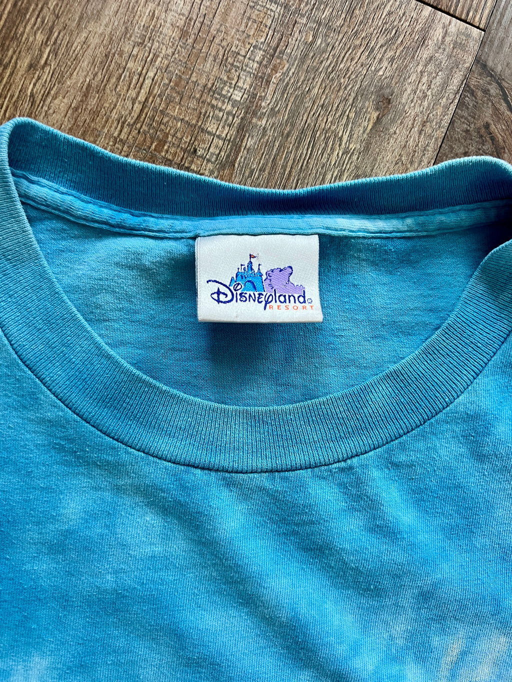 1065 -Blue Tie-Dye Sorcerer Mickey Disneyland Shirt - XL