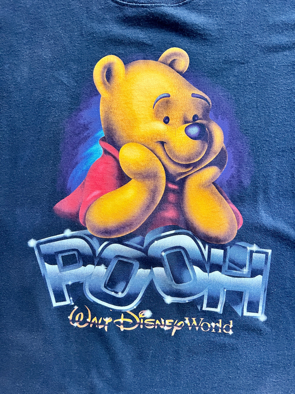 1061 -Black Streetwear WTP Pooh Shirt - L