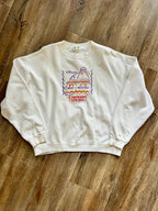 1091 -White Embroidered Coronado Springs Crewneck - XL
