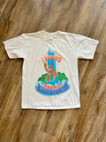1074 -White I Survived Humunga Kowabunga Shirt - M