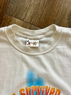 1074 -White I Survived Humunga Kowabunga Shirt - M