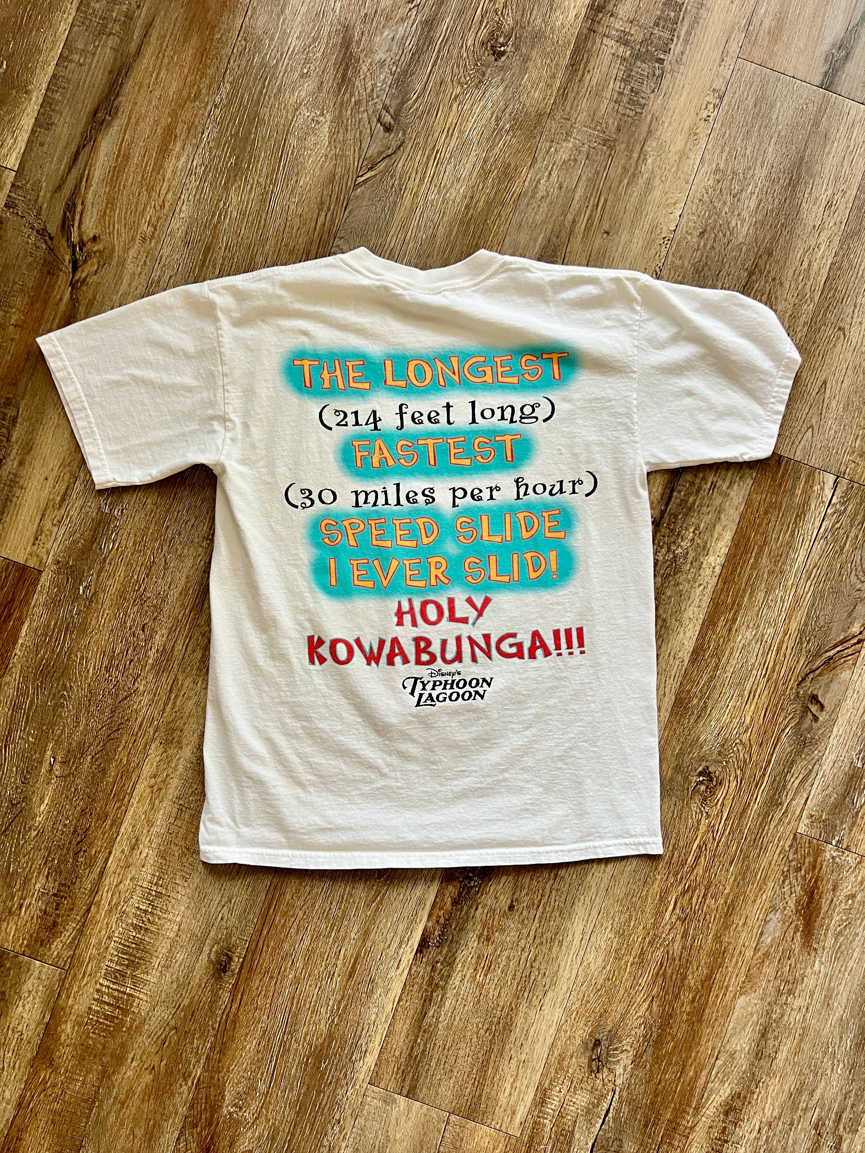 1074 -White I Survived Humunga Kowabunga Shirt - M