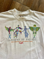 1095 -White EPCOT Tapestry of Nations Millenium Celebration Shirt - M