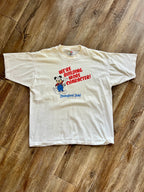 1096 -White Disneyland Hotel We're Building Character Construction Mickey Shirt - XL