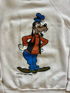 1098 -White Standing Goofy TWDC Crewneck -S