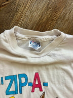 1100 -White Single Stitch Thrashed Brer Rabbit Zip-A-Dee-Doo-Dah Shirt - L